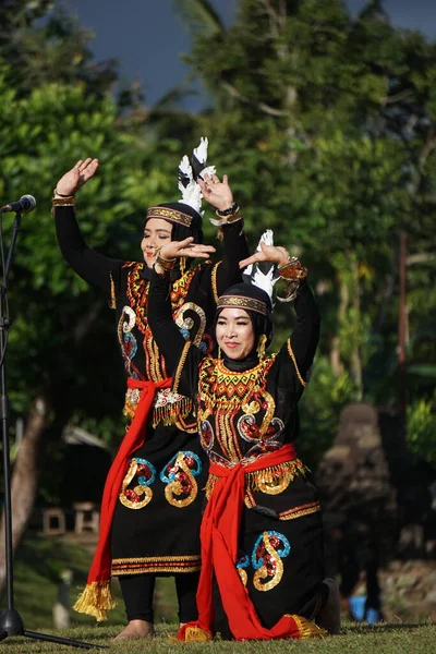 Indonesisk Föreställning Burung Nuri Papegoja Dans Dansen Kommer Från West — Stockfoto