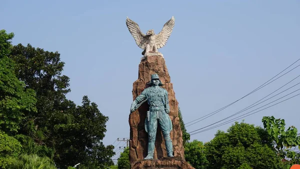 Peta Monument Symbol Struggle Indonesian Japan Led Soedanco Soepriyadi — стокове фото
