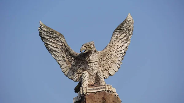 stock image Garuda Pancasila (Indonesian five principles) with a natural background