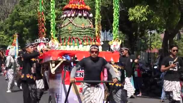 Blitar Grebeg Pancasila Etkinlik Pancasila Günü Nün Yıllık Gündemidir — Stok video