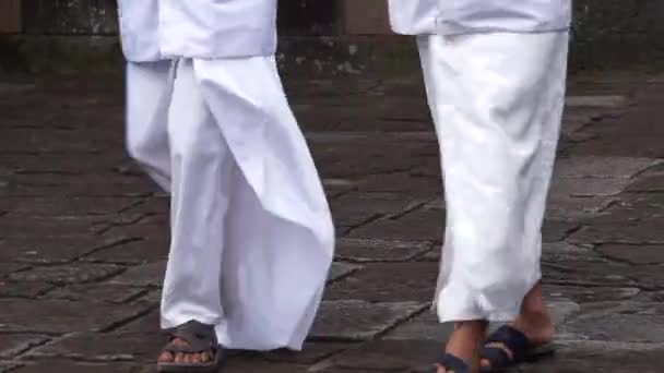 Procesión Del Wedar Hayuning Penataran Esta Ceremonia Llevada Cabo Por — Vídeos de Stock