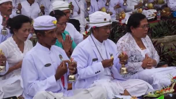 Procesión Del Wedar Hayuning Penataran Esta Ceremonia Llevada Cabo Por — Vídeos de Stock
