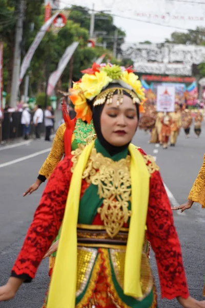 Banten Den Cokek Dansı Dans Hayatta Kalbi Olumlu Tutma Çabalarını — Stok fotoğraf