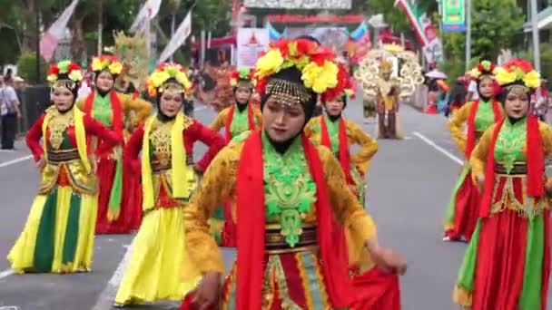 Cokek Dance Banten Dance Describes Efforts Keep Heart Positive Life — Stock Video