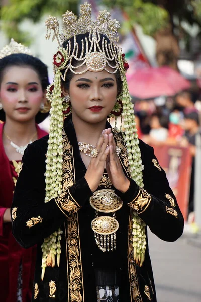 Beautiful Woman Wedding Dress West Java — Stock Photo, Image