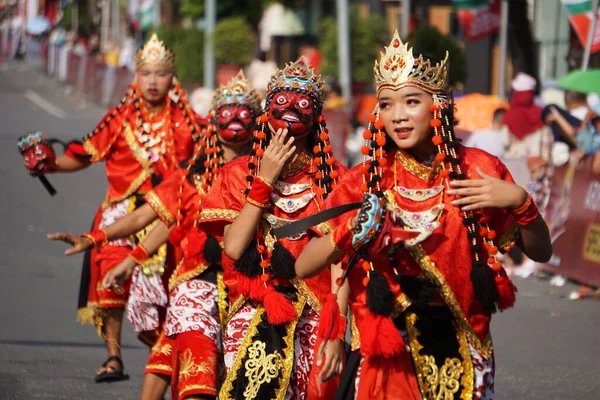 Topeng Dance Beksan Topeng Dance Java Occidental Topeng Dance Baile — Foto de Stock