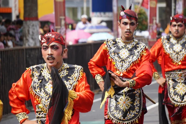 Remo Gagrak Anyar Danza Java Oriental Esta Danza Una Manifestación — Foto de Stock