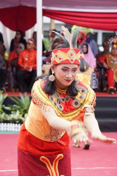 Ben Karnavalında Batı Kalimantan Dan Ruai Dansı Dans Ruai Kuşuna — Stok fotoğraf