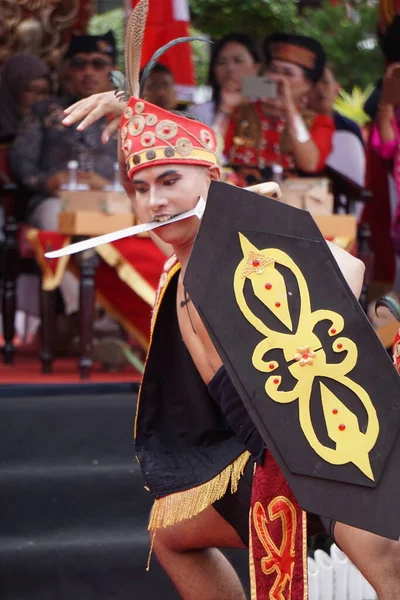 Dança Ruai West Kalimantan Ben Carnival Esta Dança Conta Sobre — Fotografia de Stock