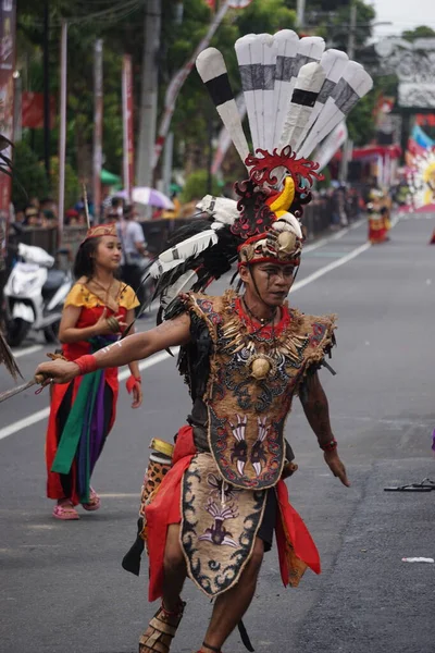 Banaik Manau Danza Kalimantan Del Sur Ben Carnaval Esta Danza — Foto de Stock