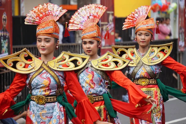 Bangka Belitung Dan Chiat Ngiat Pan Dansı Dans Hareketinin Özel — Stok fotoğraf