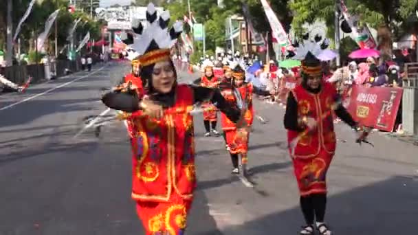 Baile Jirones Kalimantan Central Esta Danza Expresa Alegría Placer Del — Vídeo de stock