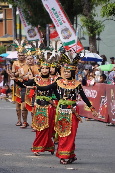 Bakena Dança Centro Kalimantan Indonésia Ben Carnival — Fotografia de Stock