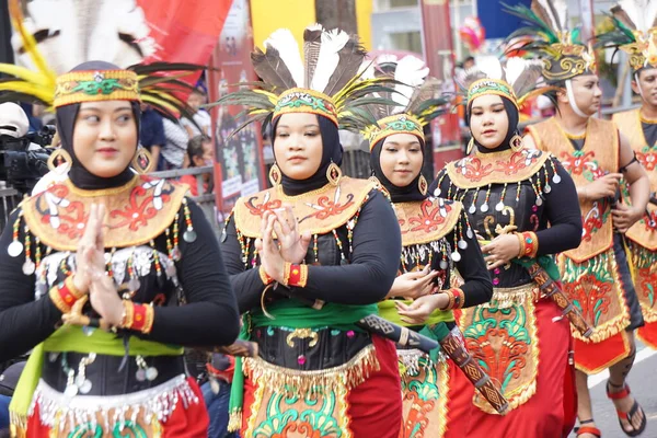 Bakena Dans Från Centrala Kalimantan Indonesien Ben Carnival — Stockfoto
