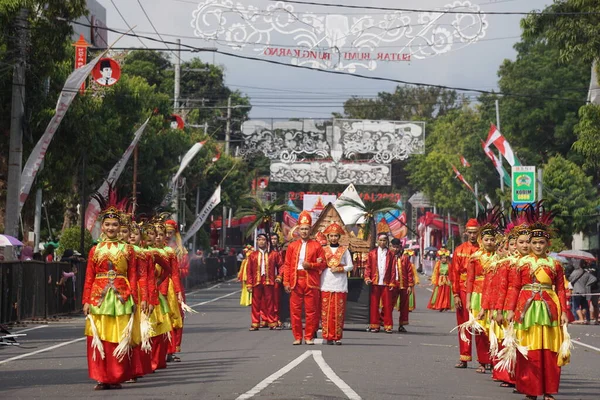 Salai Jin Dans Uit Noord Maluku Ben Carnaval Deze Dans — Stockfoto