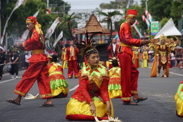 Baile Salai Jin Del Norte Maluku Carnaval Ben Esta Danza — Foto de Stock