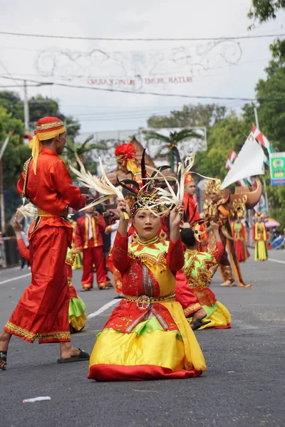 Baile Salai Jin Del Norte Maluku Carnaval Ben Esta Danza — Foto de Stock