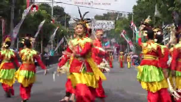 Baile Salai Jin Del Norte Maluku Carnaval Ben Esta Danza — Vídeo de stock
