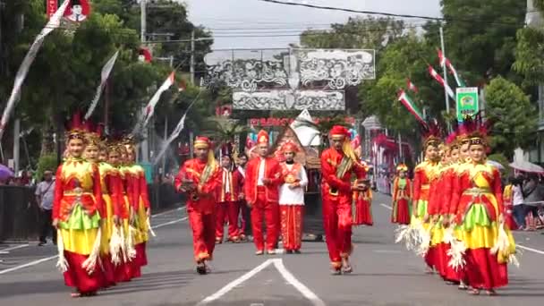 Salai Jin Menari Dari Maluku Utara Karnaval Ben Tarian Ini — Stok Video