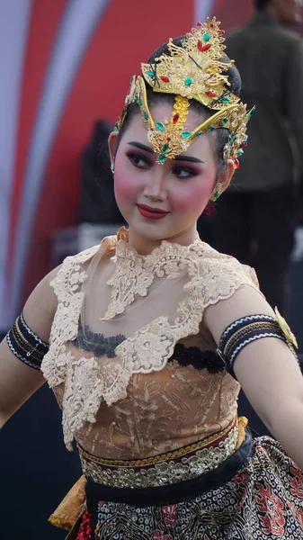 Klenting Sumanding Dance Asemeja Una Colección Chicas Kediri Cortesía Amabilidad — Foto de Stock