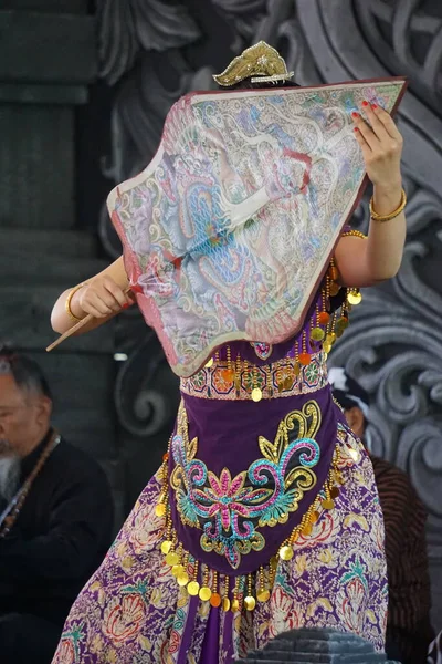Bedhaya Tanec Tento Tanec Jedním Indonéských Tradičních Tanců — Stock fotografie