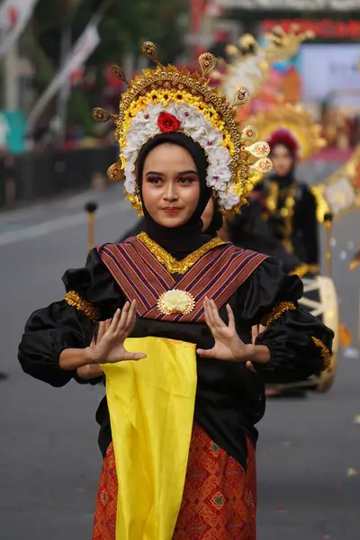 Dinde Belek Gendang Beleq Danza Nusa Tenggara Barat Carnaval Ben — Foto de Stock