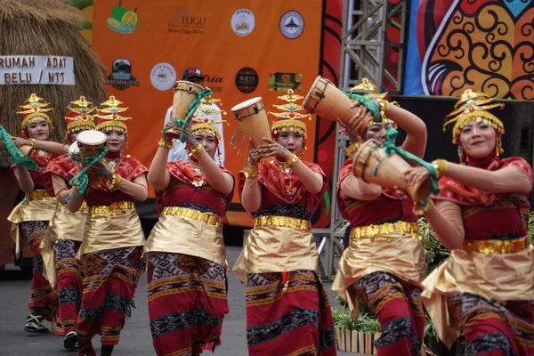 Baile Likurai Nusa Tenggara Timur Carnaval Ben Esta Danza Para —  Fotos de Stock