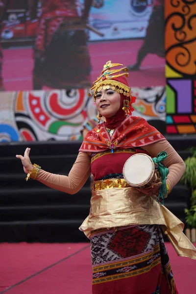 Baile Likurai Nusa Tenggara Timur Carnaval Ben Esta Danza Para — Foto de Stock