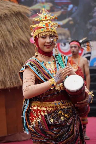Taniec Likurai Nusa Tenggara Timur Ben Carnival Ten Taniec Uhonorować — Zdjęcie stockowe