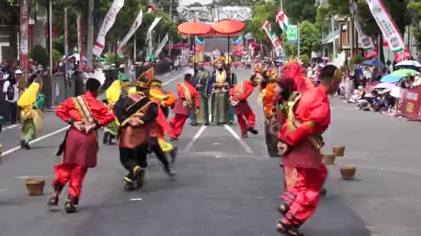 Ketam Bulaeng Dansar Från Nusa Tenggara Barat Ben Carnival Denna — Stockvideo