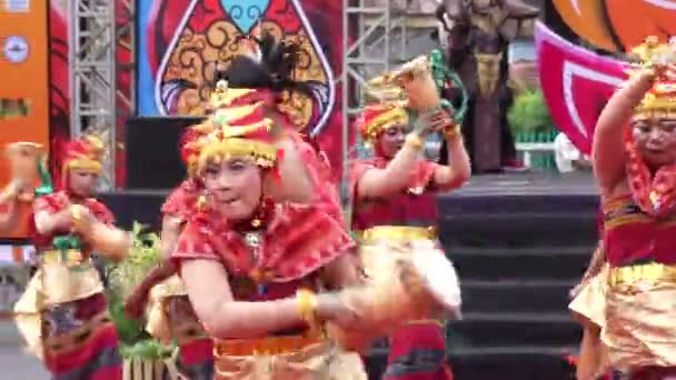 Likurai Tanec Nusa Tenggara Timur Ben Karneval Tento Tanec Uctít — Stock video