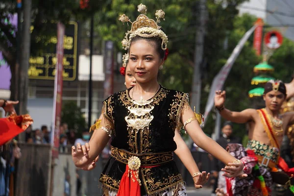 Sekar Pudyastuti Dance Yogyakarta Ben Carnival Dance Form Expression Prayer — Stock Photo, Image