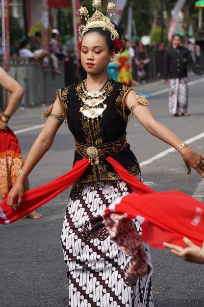 Sekar Pudyastuti Danza Yogyakarta Carnaval Ben Esta Danza Una Forma — Foto de Stock