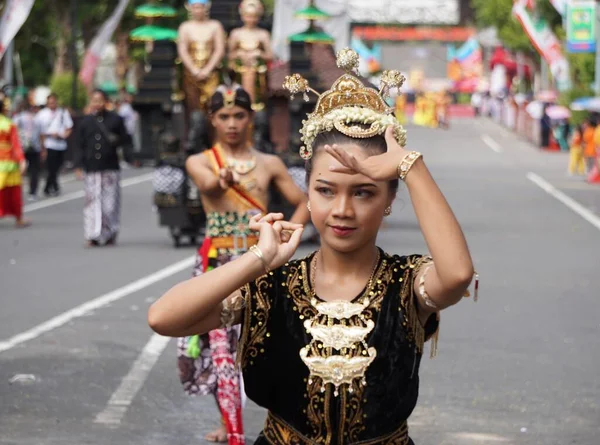 Sekar Pudyastuti Dança Yogyakarta Ben Carnival Esta Dança Uma Forma — Fotografia de Stock