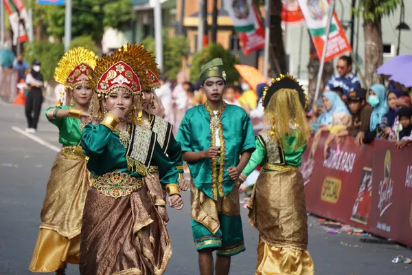 Zapin Melayu Dance Riau Ben Carnival Zapin Comes Arabic Word — Stock Photo, Image