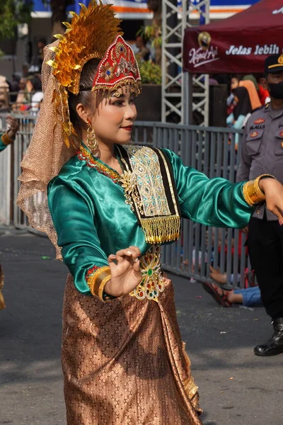 Ζαπίν Μελαγιού Χορεύει Από Ριάου Στο Καρναβάλι Του Μπέν Zapin — Φωτογραφία Αρχείου