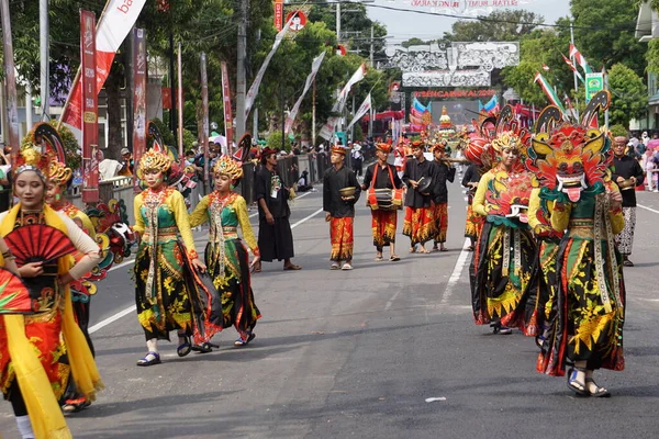 Baile Mabbisu Del Sur Sulawesi Carnaval Ben Esta Danza También — Foto de Stock