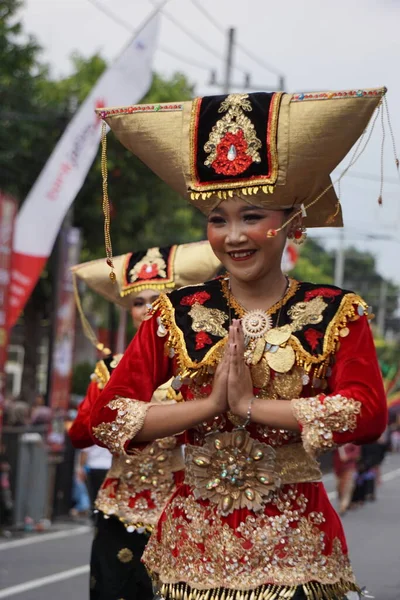 Χορός Bagurau Από Δυτική Sumatera Στο Ben Carnival Αυτός Χορός — Φωτογραφία Αρχείου
