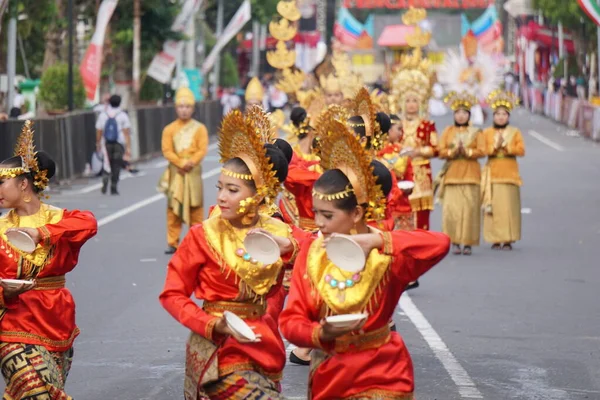Łączenie Tańca West Sumatera Ben Carnival Ten Taniec Jest Rytuałem — Zdjęcie stockowe