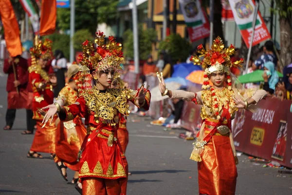 Gending Sriwijaya Dance Sumatera Selatan Ben Carnival Questa Danza Raffigura — Foto Stock
