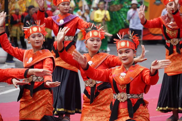Dança Tor Tor Sumatera Norte Ben Carnival Esta Dança Transmite — Fotografia de Stock