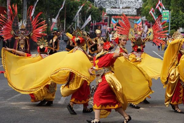 Tuwu Észak Sumaterából Táncol Ben Karneválon Tánc Összetartás Bátorítás Jele — Stock Fotó