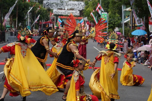 Tuwu Dance North Sumatera Ben Carnival Dance Sign Togetherness Encouragement — Stock Photo, Image