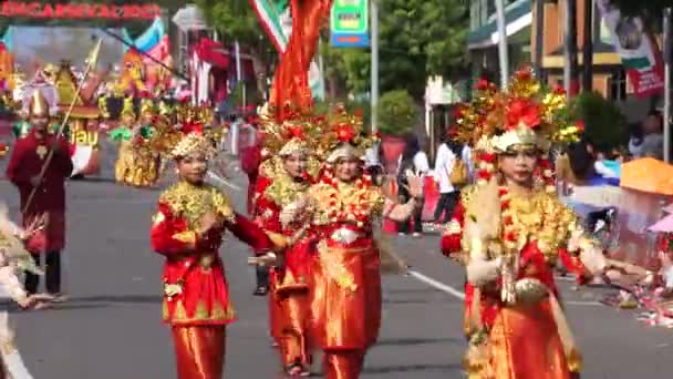 Gending Sriwijaya Danse Sumatera Selatan Ben Carnival Cette Danse Représente — Video