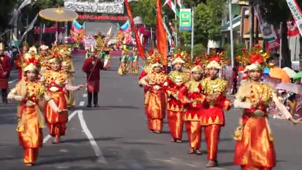 Gending Sriwijaya Dance Sumatera Selatan Ben Carnival Este Baile Representa — Vídeos de Stock