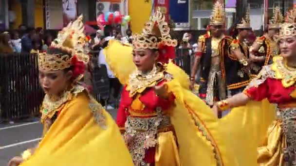 Танець Туву Північної Суматорії Карнавалі Бене Цей Танець Ознакою Єдності — стокове відео
