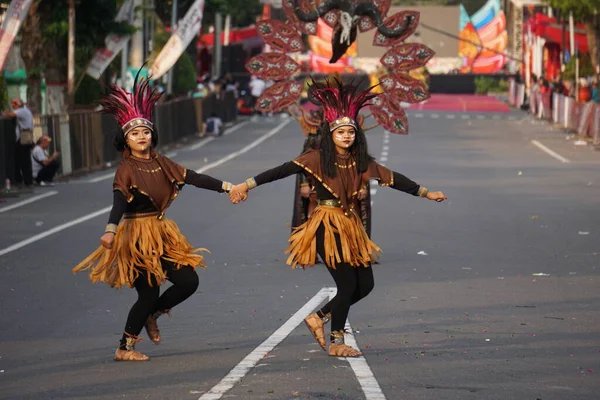 Aluyen Tanzen Aus Südwest Papua Beim Ben Karneval Dieser Tanz — Stockfoto