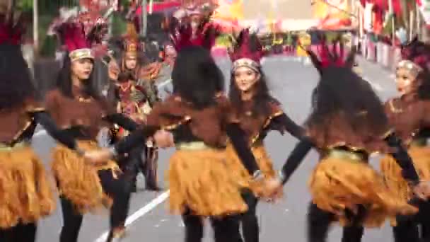 Танец Алуйен Юго Западного Папуа Карнавале Ben Танец Обычно Исполняется — стоковое видео