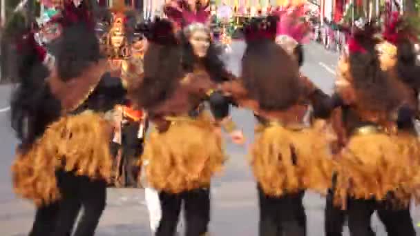 Aluyen Dansar Från Sydvästra Papua Ben Carnival Denna Dans Utförs — Stockvideo