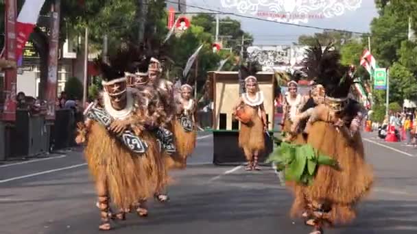 Ben Karnavalı Ndaki Papua Dan Tobe Dansı Dans Tanrı Olan — Stok video